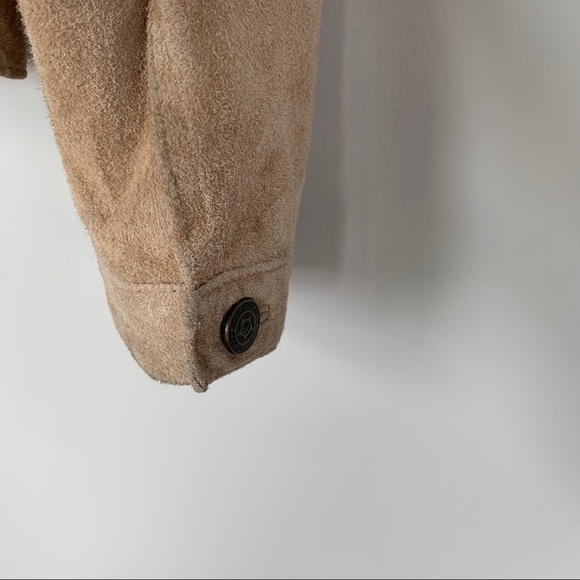 For Joseph Suede Button Up Tan Blazer Jacket Size L - Picture 6 of 7